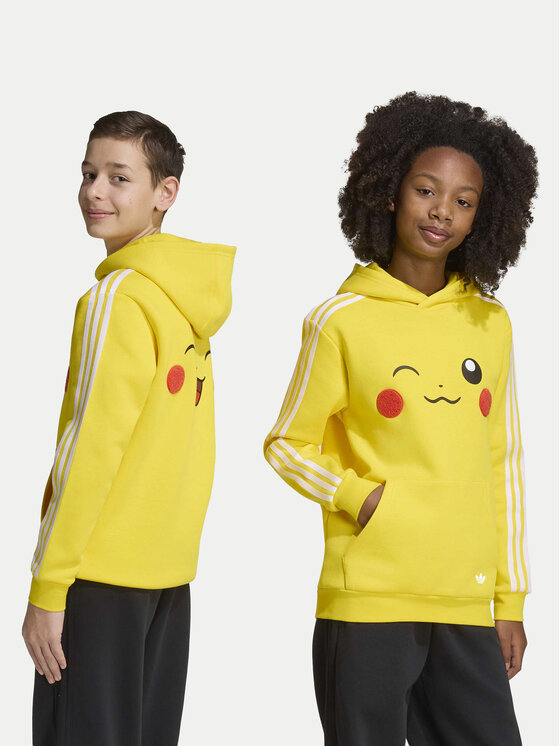 adidas Bluza Pokemon Loose Hoodie KS7112 Żółty Regular Fit