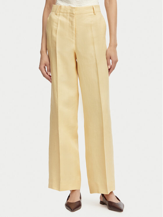Weekend Max Mara Spodnie materiałowe Malizia 2615131112 Żółty Straight Fit