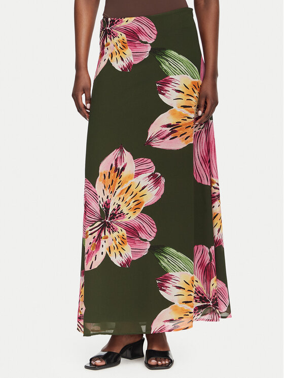 Vero Moda Spódnica maxi Ismene 10351432 Zielony Regular Fit