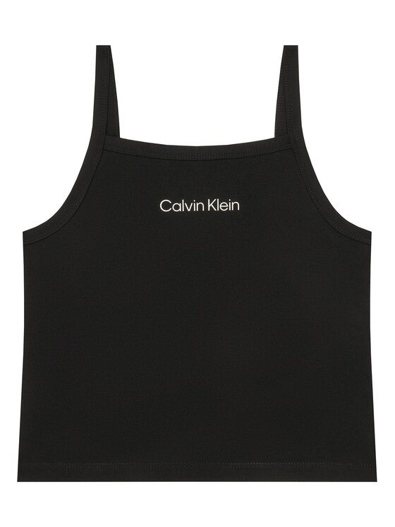 Calvin Klein Jeans Top LVCKSJB12G Czarny Slim Fit