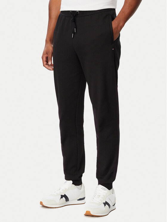 Tommy Hilfiger Spodnie dresowe Essential MW0MW44990 Czarny Regular Fit