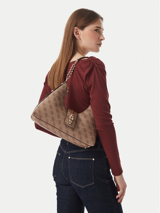 Guess Torebka Yvonne HWSG23 78010 Brązowy jasny