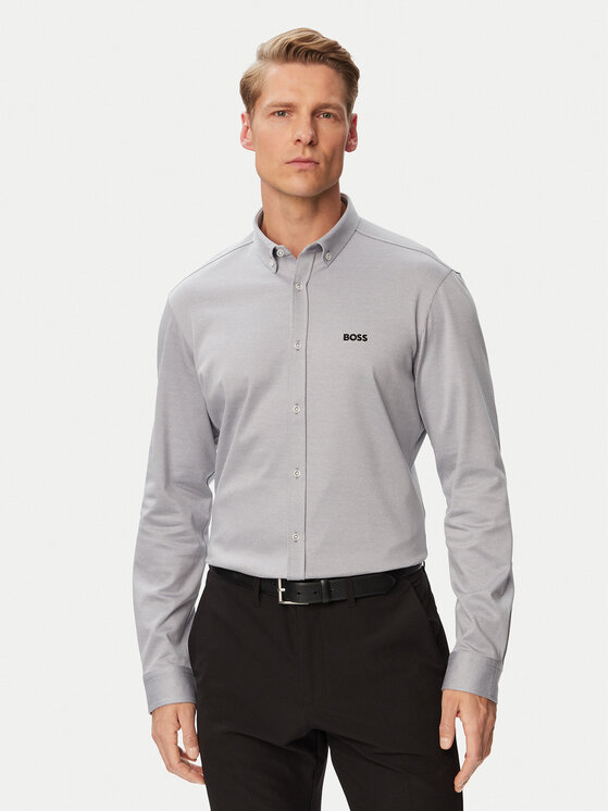 BOSS Koszula St_Motion L 50555946 Szary Regular Fit