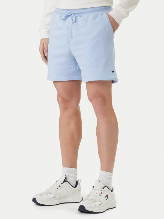 Tommy Jeans Szorty sportowe DM0DM21931 Niebieski Regular Fit