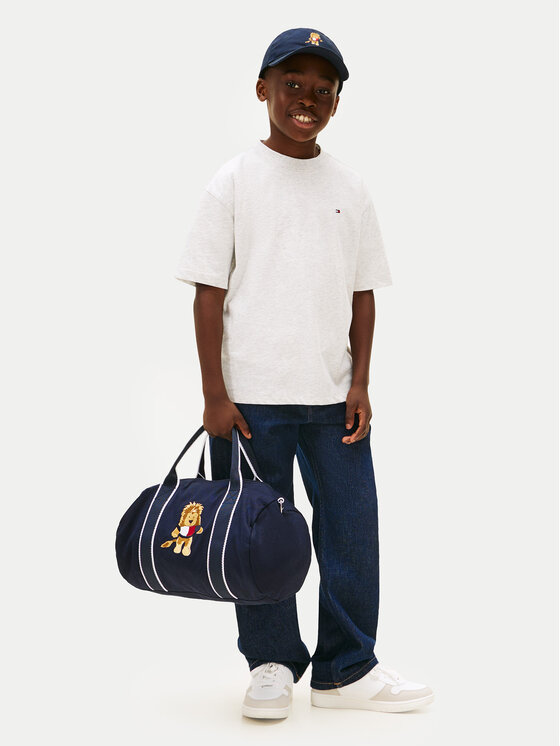 Tommy Hilfiger T-Shirt Essential Archive KB0KB09646 Szary Regular Fit