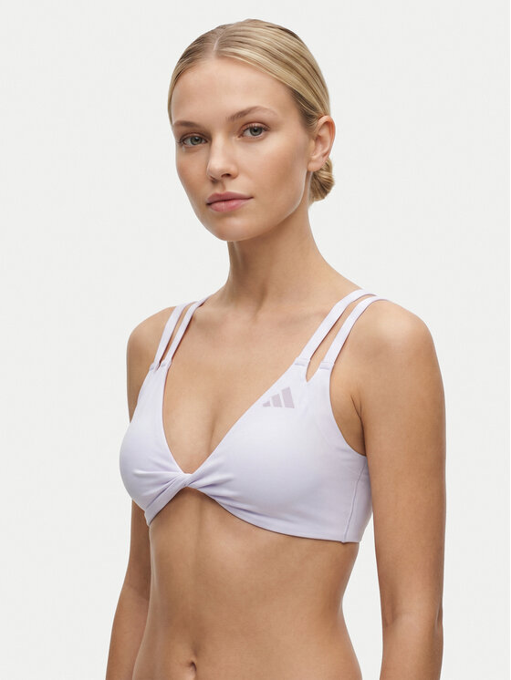 adidas Biustonosz sportowy Optime Workout Reversible Twist Light Support Bra KS6053 Fioletowy jasny