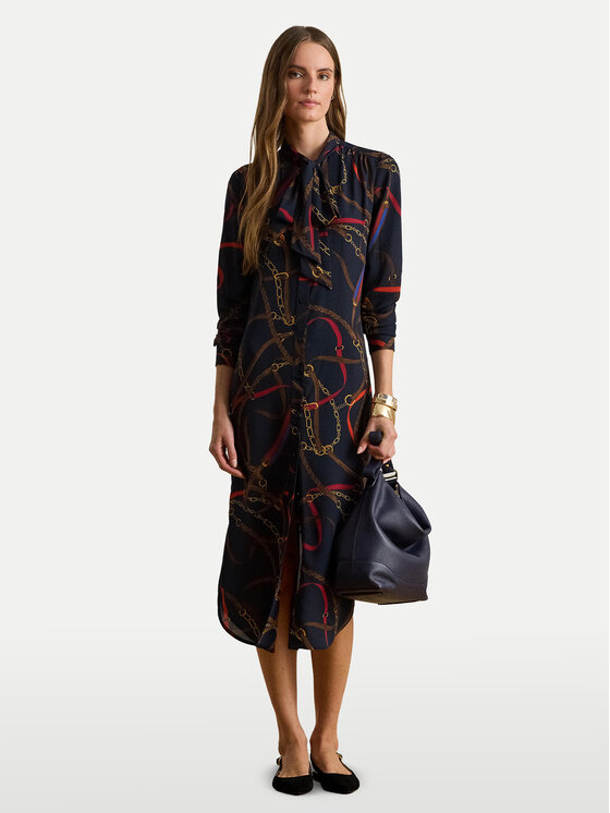 LAUREN RALPH LAUREN Sukienka koszulowa 200P03552001 Granatowy Regular Fit