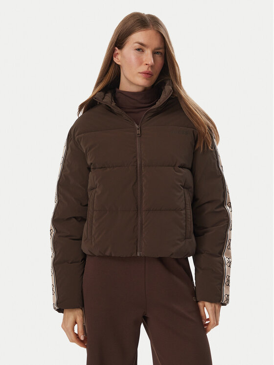 Guess Kurtka zimowa V5BL11 WGYC2 Brązowy ciemny Regular Fit