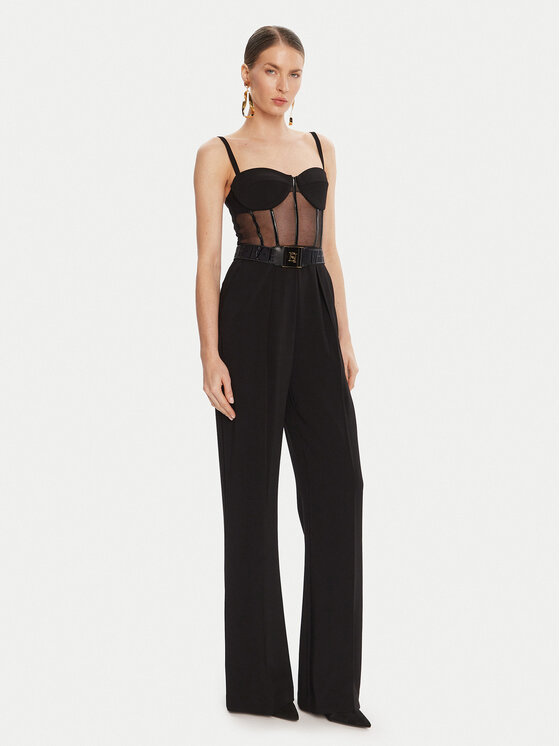 Elisabetta Franchi Kombinezon TU-057-56E2 Czarny Regular Fit