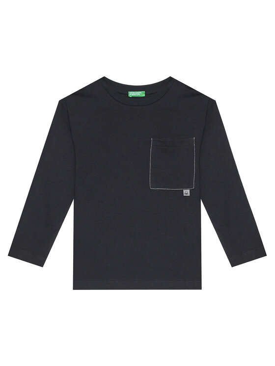 United Colors Of Benetton Bluzka 3I1XC10QS Czarny Regular Fit