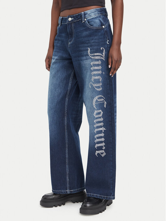 Juicy Couture Jeansy JCDJE225952 Niebieski Wide Leg