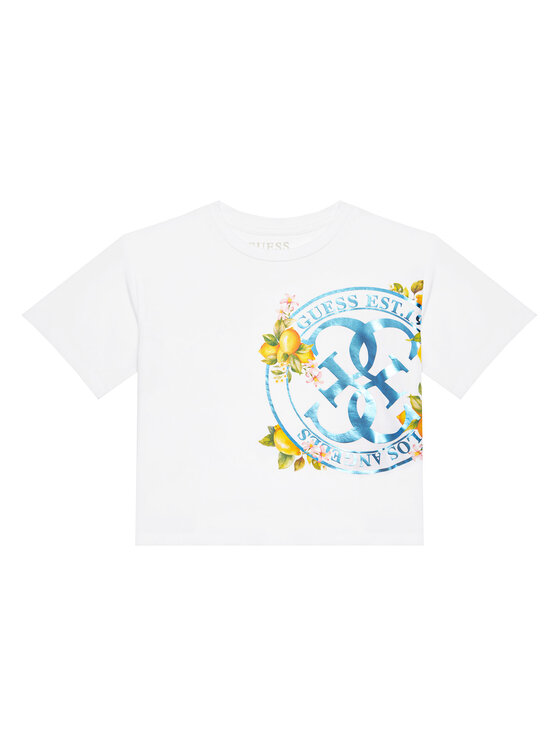Guess T-Shirt J6GI00 K6YW4 Biały Regular Fit