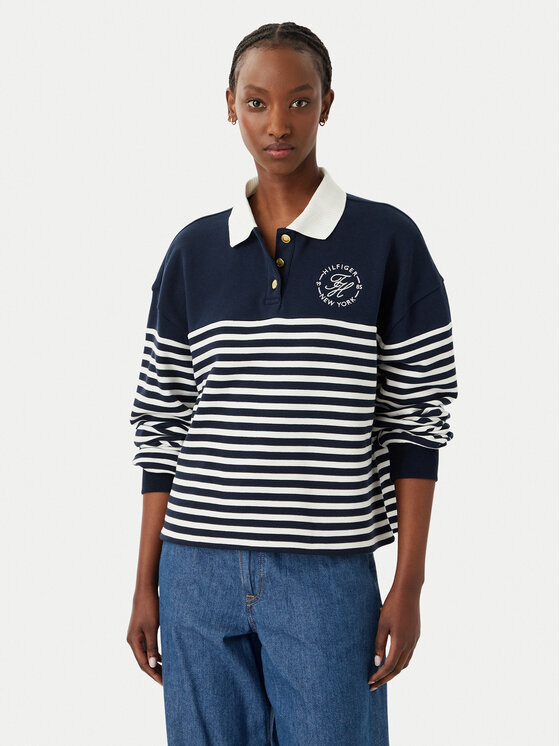Tommy Hilfiger Bluza WW0WW50036 Granatowy Regular Fit