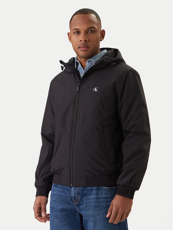 Calvin Klein Kurtka przejściowa Harrington LV04RE516G Czarny Regular Fit