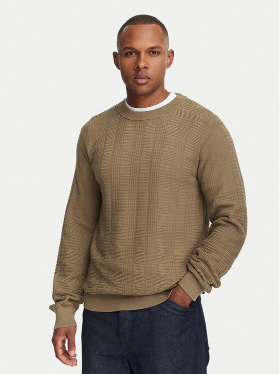 HUGO Sweter Simoh 50566762 Brązowy Regular Fit
