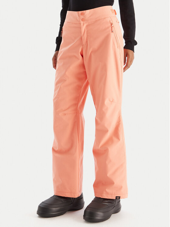 Roxy Spodnie narciarskie Snowy Crest PT ERJTP03301 Koralowy Regular Fit
