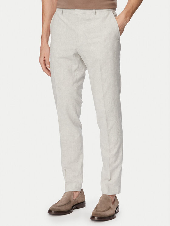 BOSS Spodnie materiałowe H-Genius-253 50561874 Szary Slim Fit
