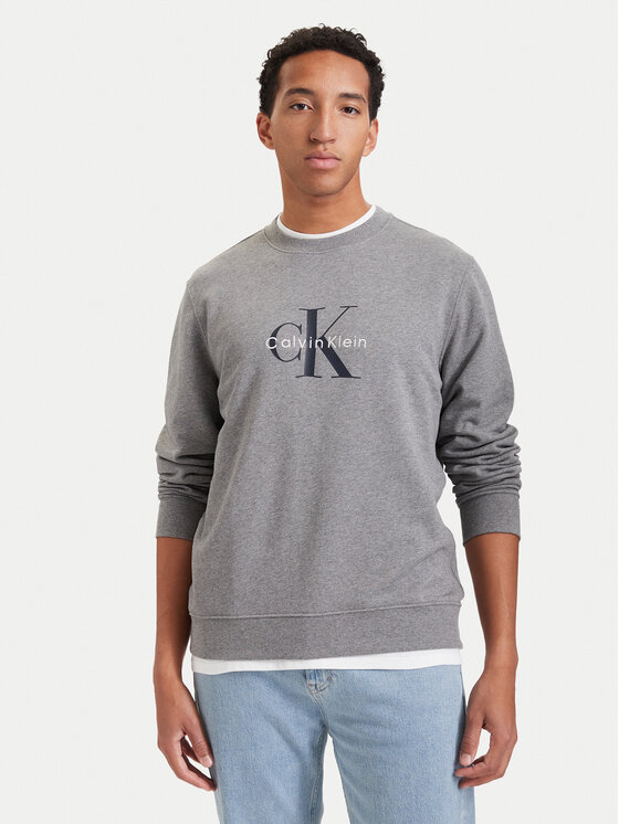 Calvin Klein Jeans Bluza LV04RG278G Szary ciemny Regular Fit