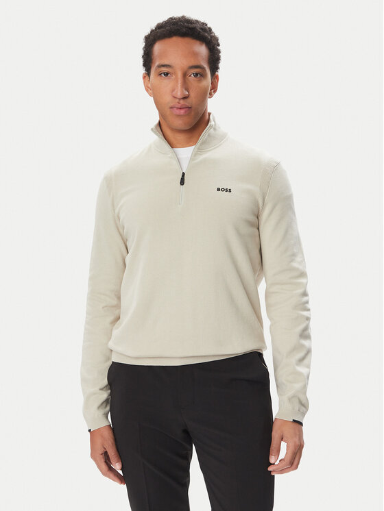 BOSS Sweter Ever  50556146 Beżowy jasny Regular Fit