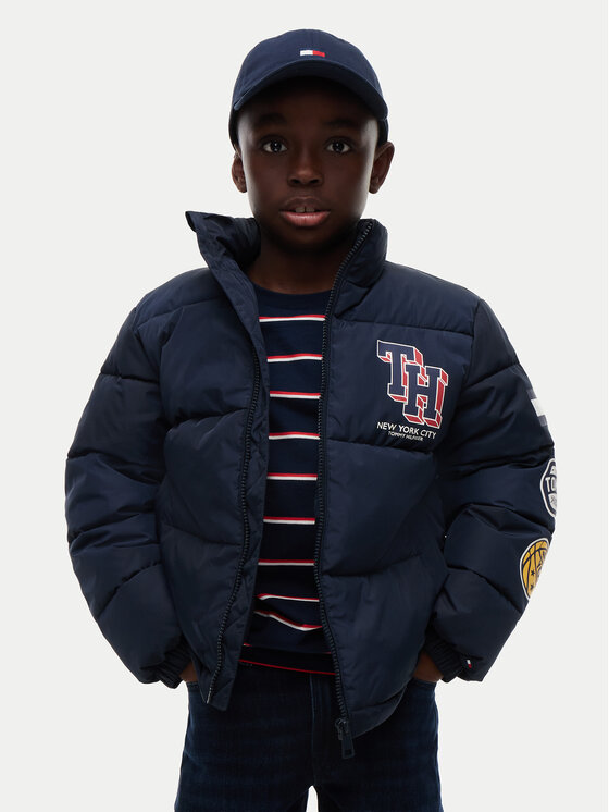 Tommy Hilfiger Kurtka przejściowa KB0KB10616 Granatowy Regular Fit