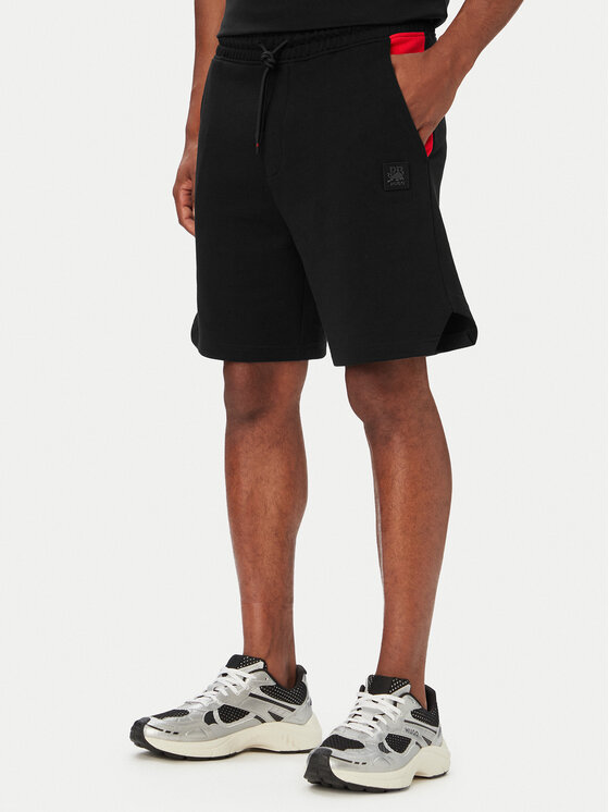 HUGO Szorty materiałowe Despen_RB 50559712 Czarny Relaxed Fit