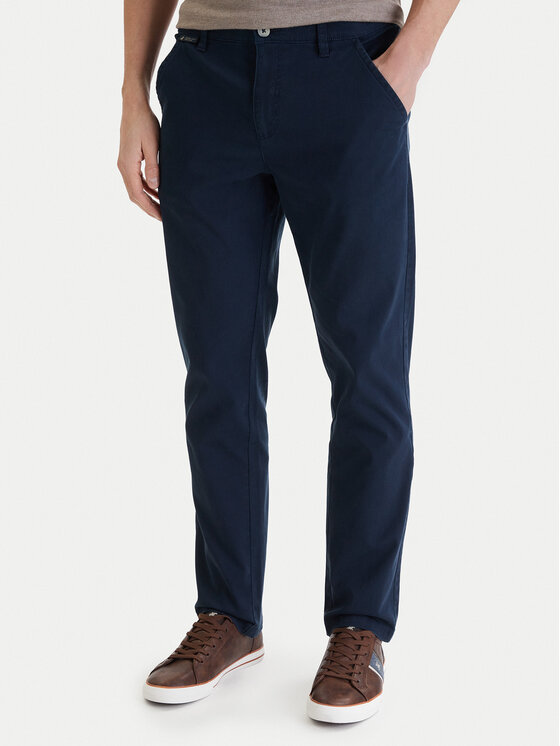 Beverly Hills Polo Club Spodnie materiałowe W126-BHMTR-1066-19X Granatowy Regular Fit