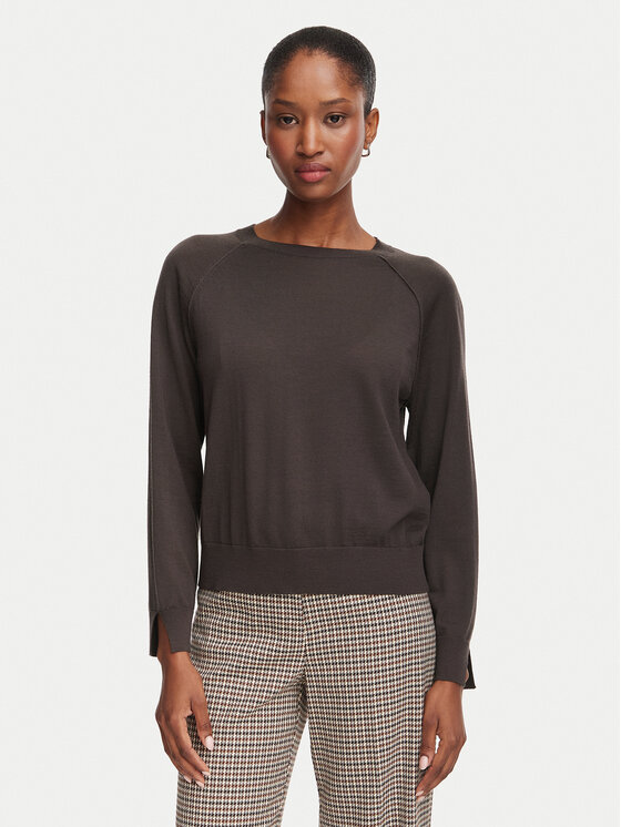 Marella Sweter Emme by Marella Cottage 2625366211 Brązowy ciemny Regular Fit