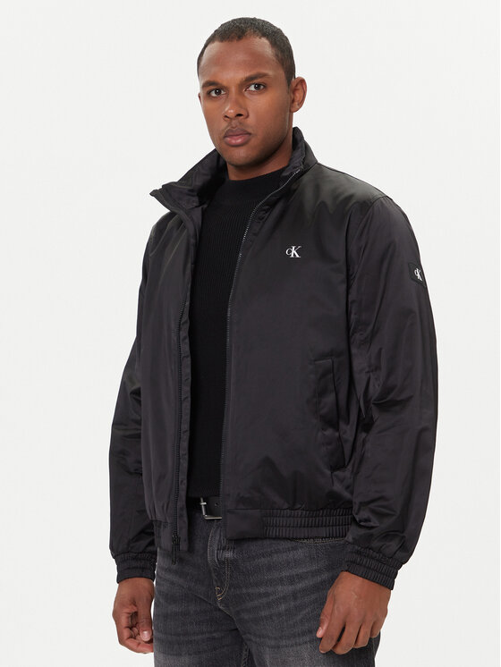 Calvin Klein Jeans Kurtka bomber Harrington LV04RC516G Czarny Regular Fit