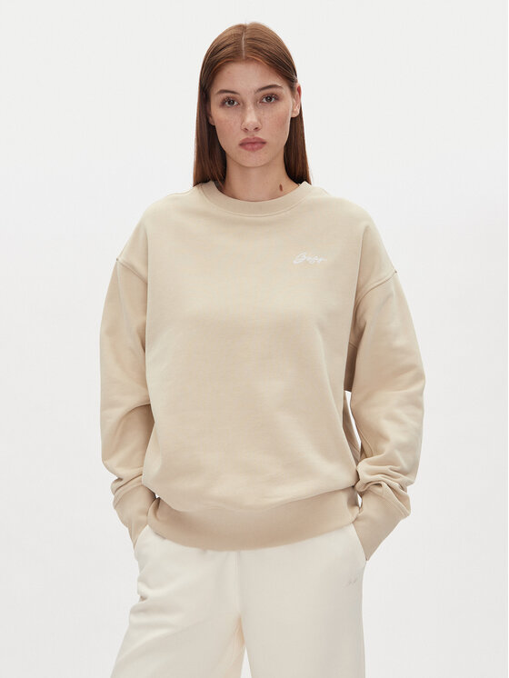 BOSS Bluza 50540266 Beżowy Regular Fit