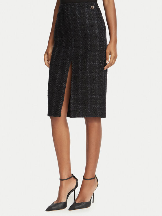 Elisabetta Franchi Spódnica ołówkowa GO-232-67E2-V440 Czarny Slim Fit