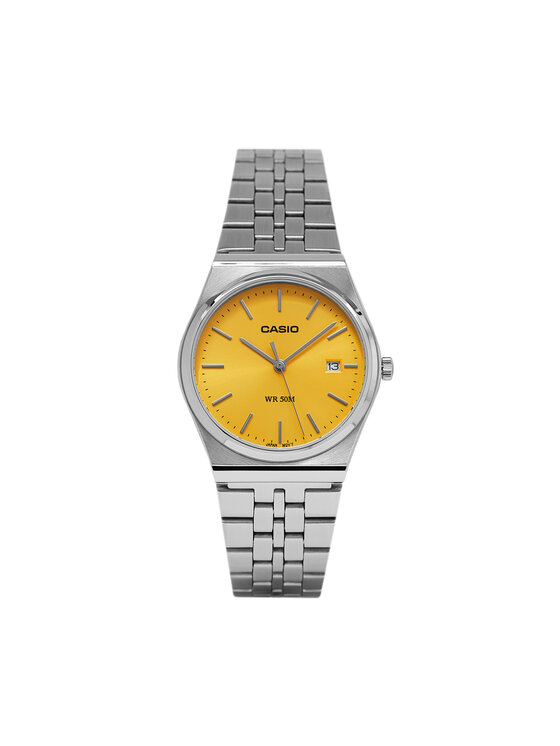 Casio Zegarek MTP-B145D-9AVEF Srebrny