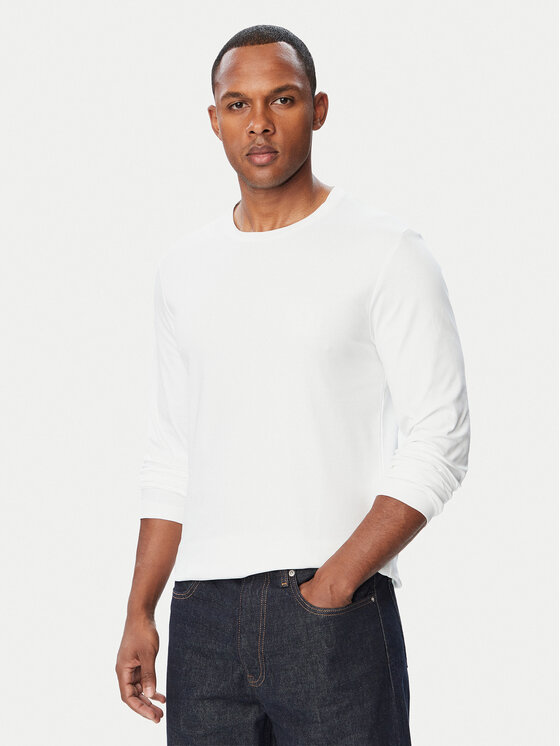 Calvin Klein Longsleeve LV04LH808G Biały Slim Fit