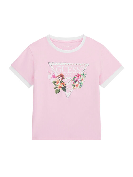 Guess T-Shirt J6GI23 K6YW4 Różowy jasny Regular Fit