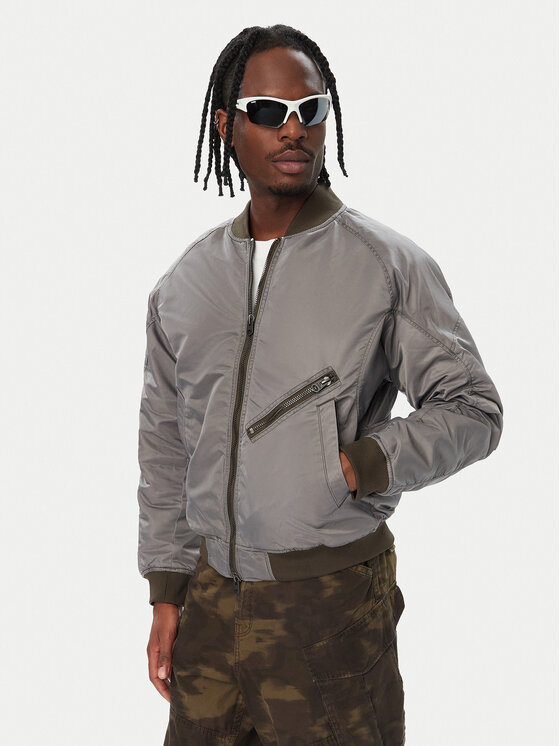 G-STAR Kurtka bomber GA-1 Lw D28332-D192 Szary Regular Fit