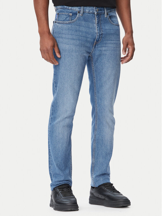 HUGO Jeansy Ash 50563468 Niebieski Slim Fit