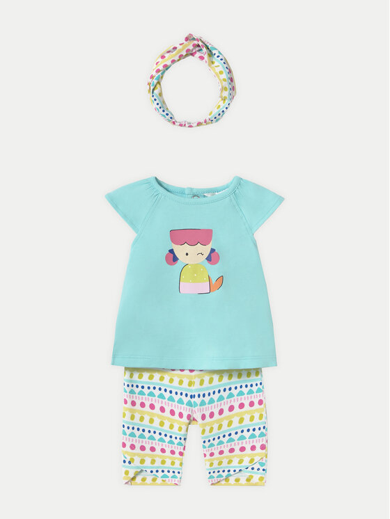 Mayoral Komplet t-shirt i legginsy 1763 Kolorowy Regular Fit