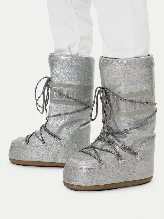 Moon Boot Śniegowce Icon Glitter 80D1402850 Srebrny