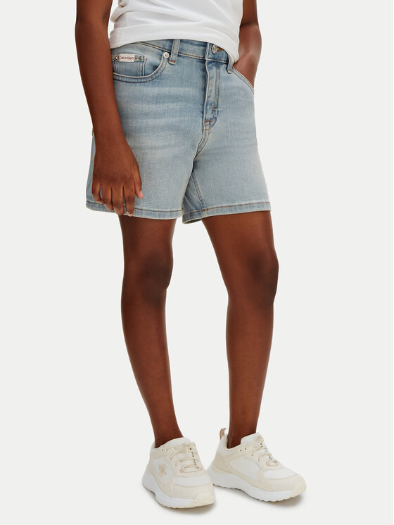Calvin Klein Jeans Szorty jeansowe LVCKSJC19G Niebieski jasny Regular Fit