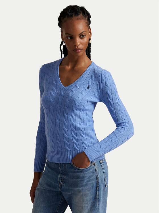 Polo Ralph Lauren Sweter 211971866004 Niebieski Slim Fit