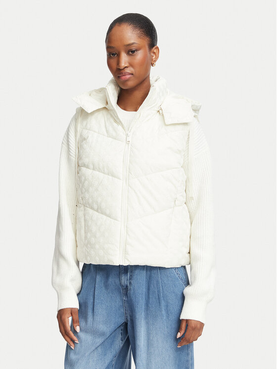 Guess Bezrękawnik W6BL53 W4182 Kremowy Regular Fit