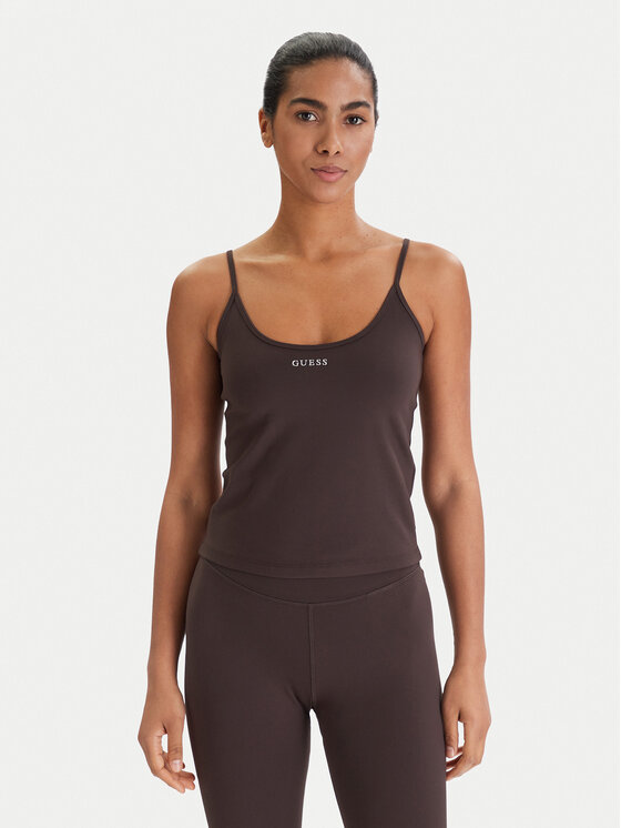 Guess Top V6RP14 KD952 Brązowy Slim Fit
