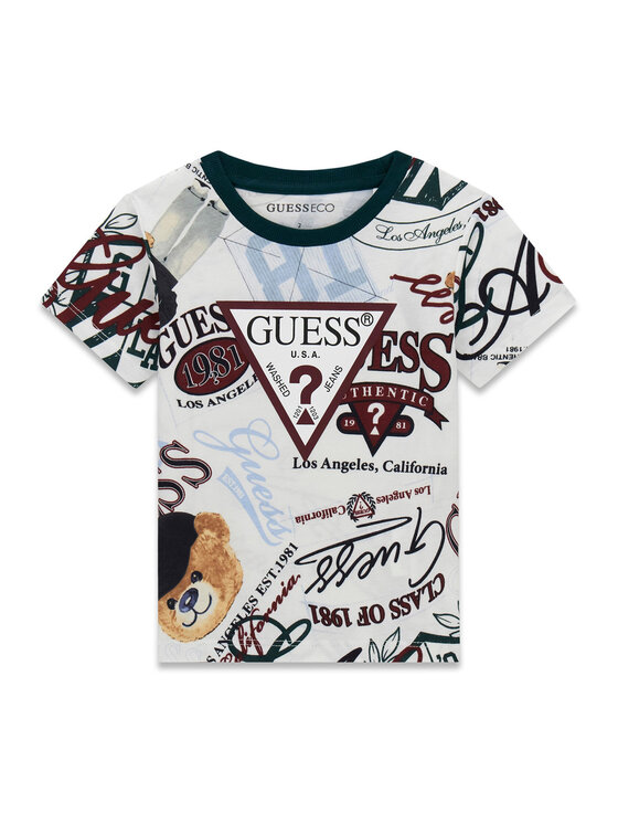 Guess T-Shirt N6YI21 K3876 Biały Regular Fit