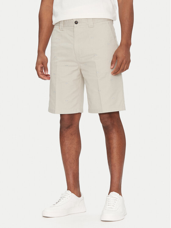 BOSS Szorty materiałowe Chino-Straight-S 50539161 Kremowy Regular Fit