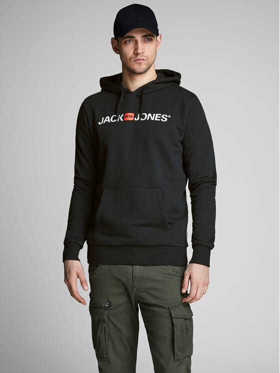 Jack & Jones Bluza Corp Old Logo 12137054 Czarny Regular Fit