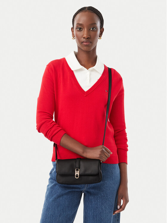 Tommy Hilfiger Torebka Th Libre Mini Crossover AW0AW19198 Czarny