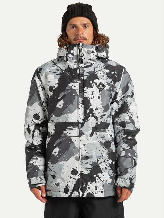 DC Shoes Kurtka narciarska Basic Print ADYTJ03097 Szary Regular Fit