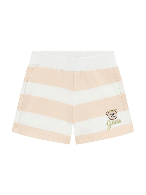 Guess Szorty sportowe K6GD04 KBOR4 Beżowy jasny Regular Fit