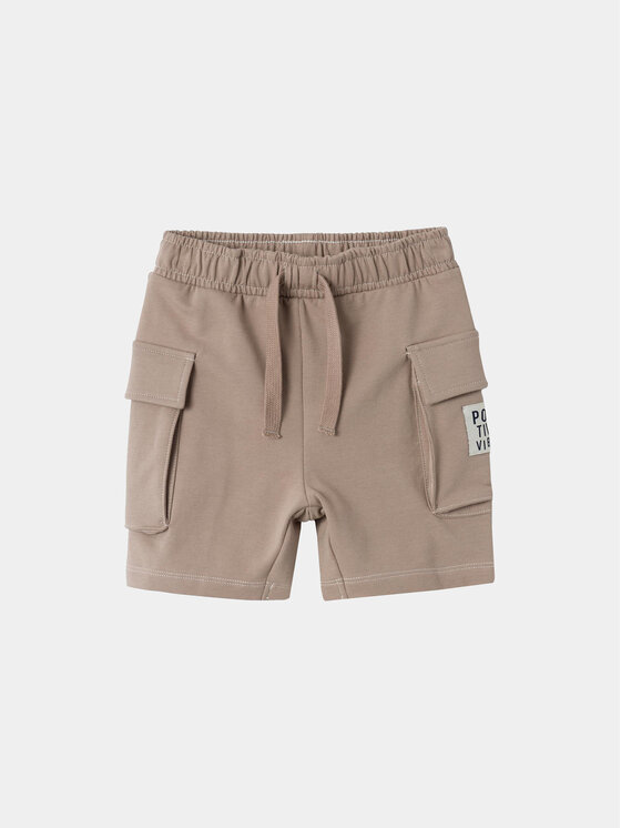 NAME IT Szorty materiałowe Dylan 13228567 Beżowy Regular Fit