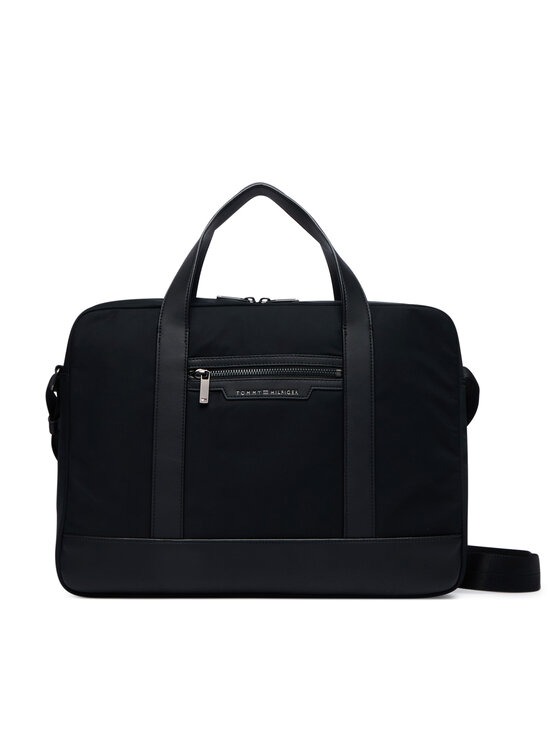 Tommy Hilfiger Torba na laptopa Th Nylon Computer Bag AM0AM14855 Czarny