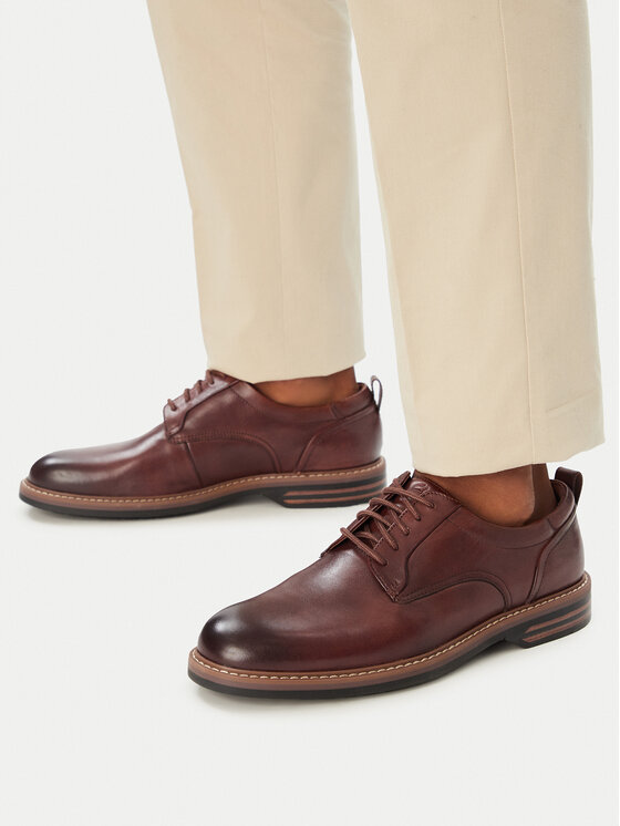 Clarks Półbuty Aldwin2 Derby 26320300 Brązowy